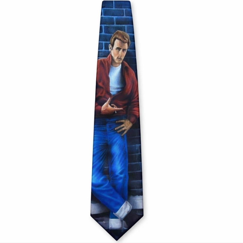 Vintage 1994 Ralph Marlin James Dean “The Legend” Novelty Tie NWT